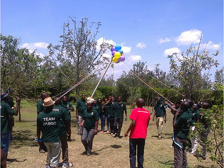 Fargo Courier employees during the 2014 team building event in Kitengela